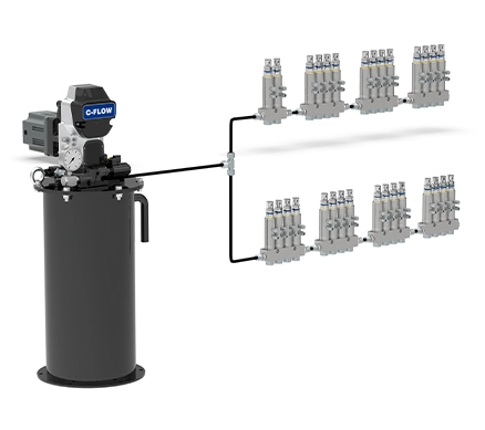 Smeersystemen met één lijn